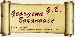 Georgina Božanović vizit kartica